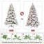 Arbre de Noël enneigé pré-éclairé-1073830569