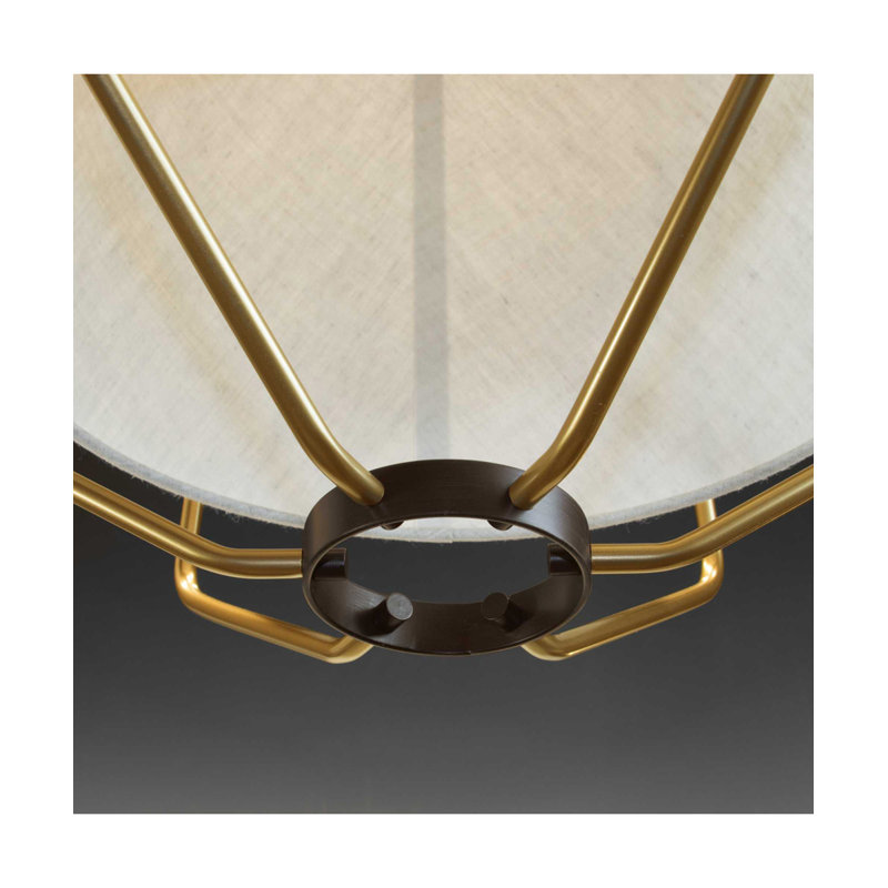 Geib Fabric Semi Flush Mount, Antique Bronze