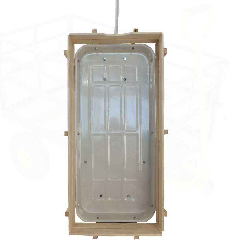 Chariot de jardin robuste tout-terrain avec rampes en bois et pneus solides, capacité de charge de 176 lb pour une utilisation polyvalente