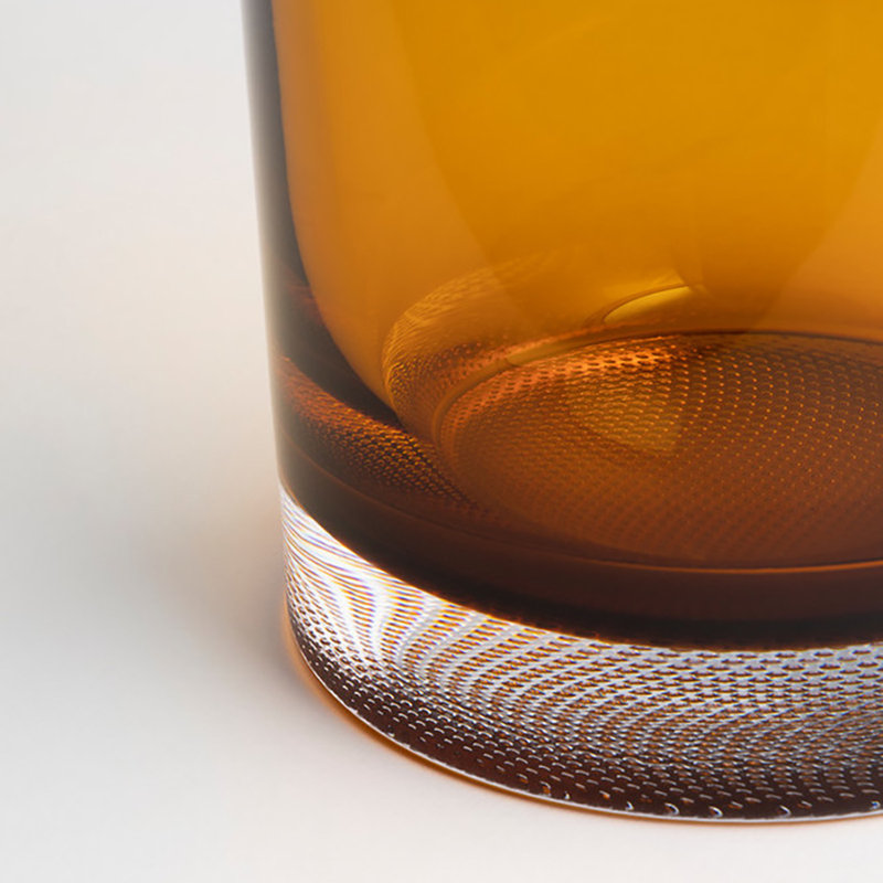 Limelight Crystal Table Vase, Amber