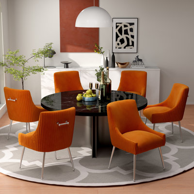 Baudel Velvet Upholstered Side Chair