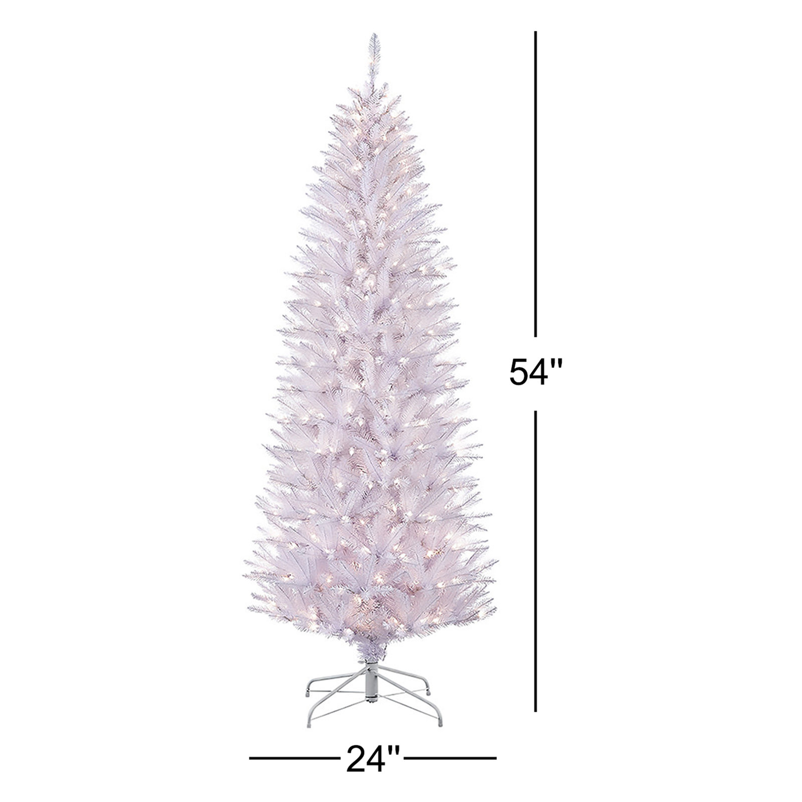 Hattaway Lighted Artificial Christmas Tree, 4.5' H
