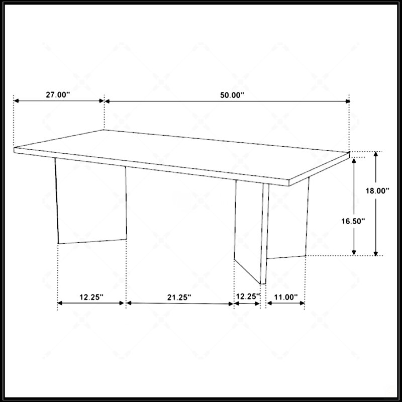 Brown Rectangular Solid Wood Coffee Table