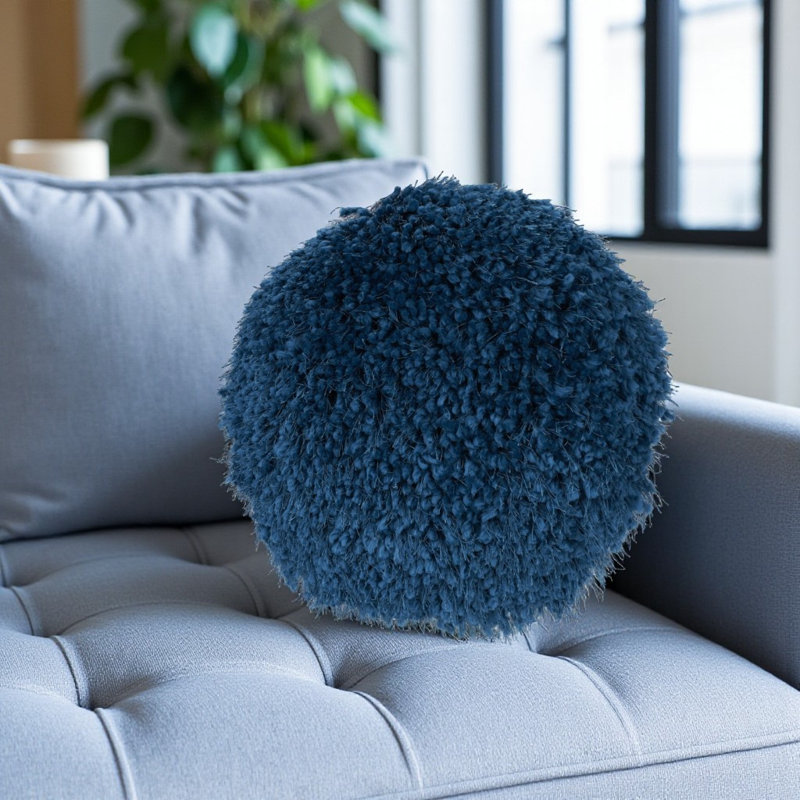  Housse de coussin rond et insert, Bleu sarcelle