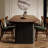 Solid wood rectangular pine dining table-1834792669