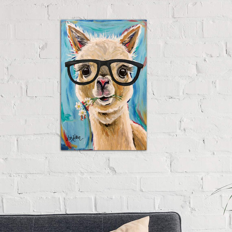 Alpaca Glasses - Wrapped Canvas Painting, 66.04 cm H x 45.72 cm W x 1.91 cm D