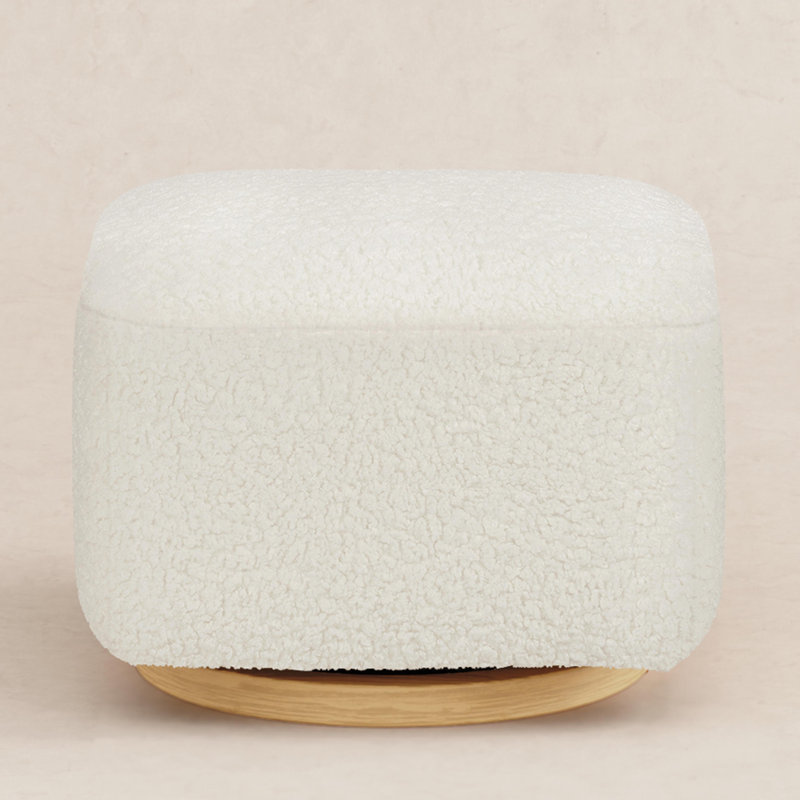 Kiwi Gliding Ottoman, Natural, Cream Shearling