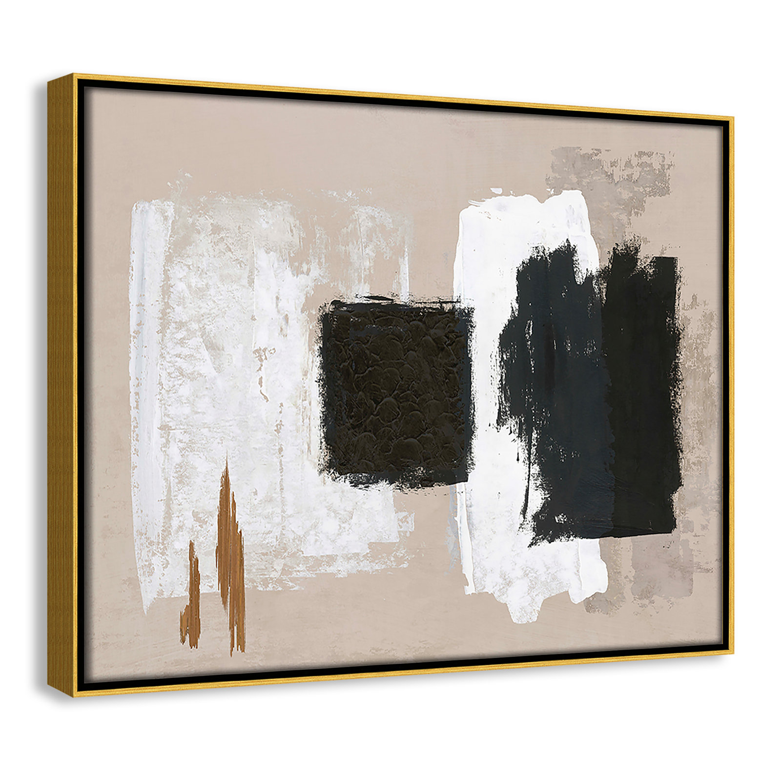 Imone "Golden Slate" Painting, 12.5" H x 15.5" W, Gold