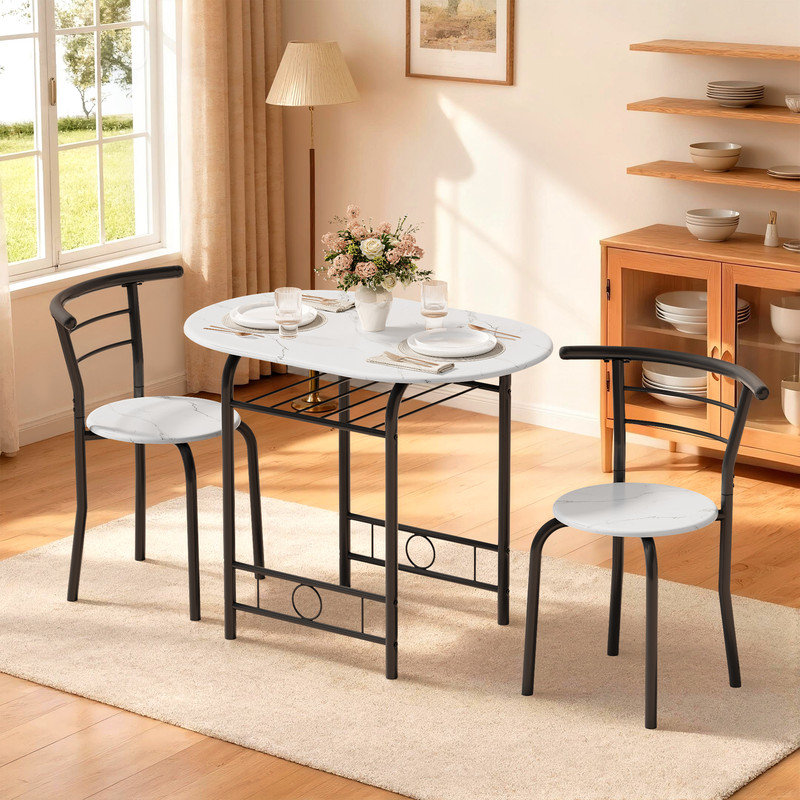 Kokoruda 2 - Person Dining Set, White