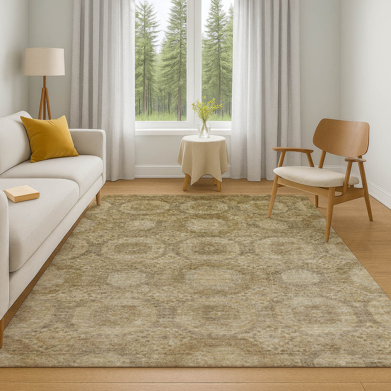 Premium Machine Washable Alaina AMF1925 Panels Rug, Rectangle 9' x 12'