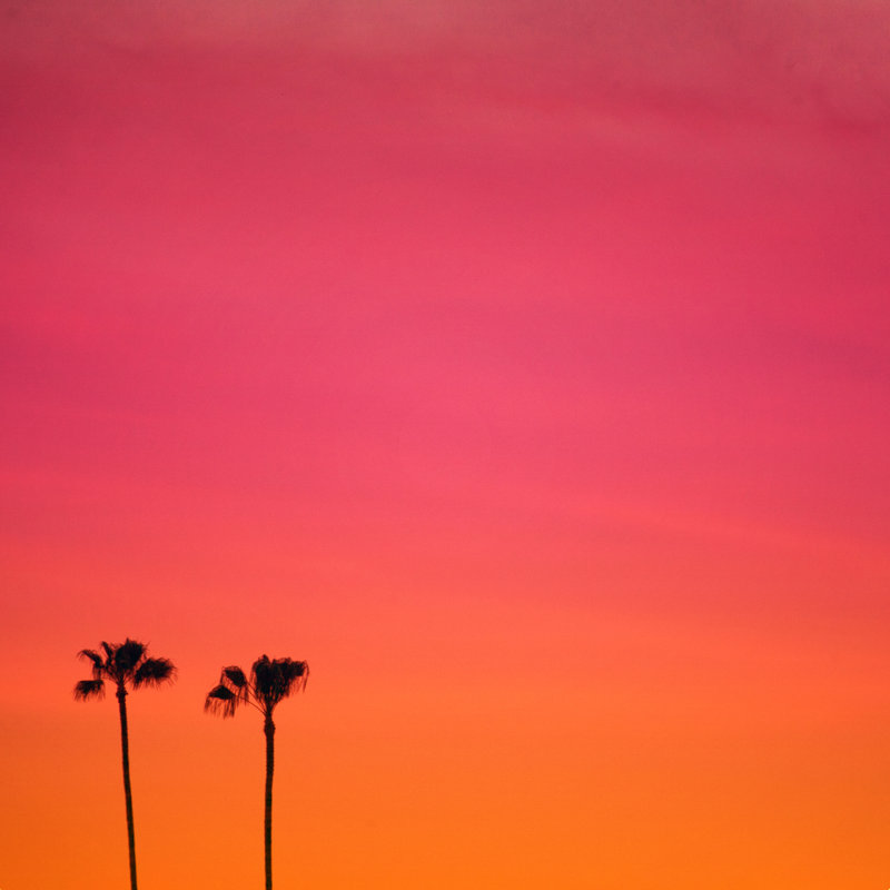 «Los Angeles Sunset» par Catherine Mcdonald - impression, H 12 po x l 12 po, Non, Cadre flottant noir