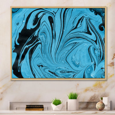 Blue Marble Paint Splashes II - on