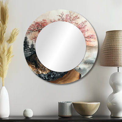 Fleur de cerisier Serenity Under The Blossoms I - décoration murale miroir traditionnel - imprimé sur métal