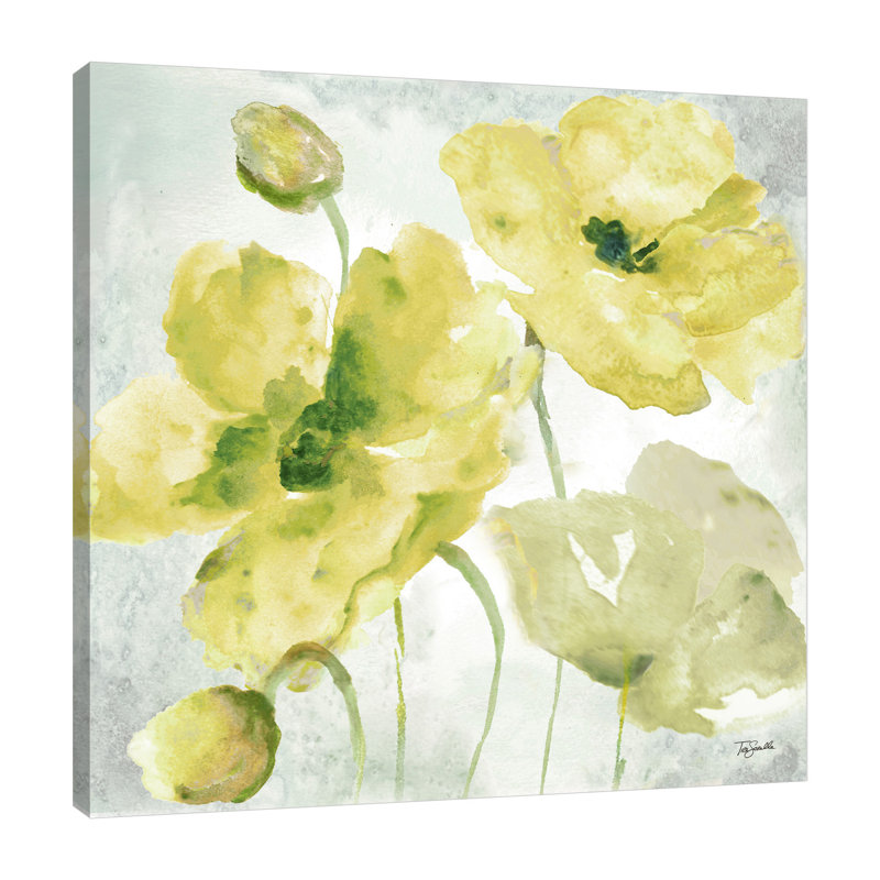 Yellow Poppies II by Tre Sorelle Studios - Wrapped Canvas Print, 30.48cm H x 30.48cm W