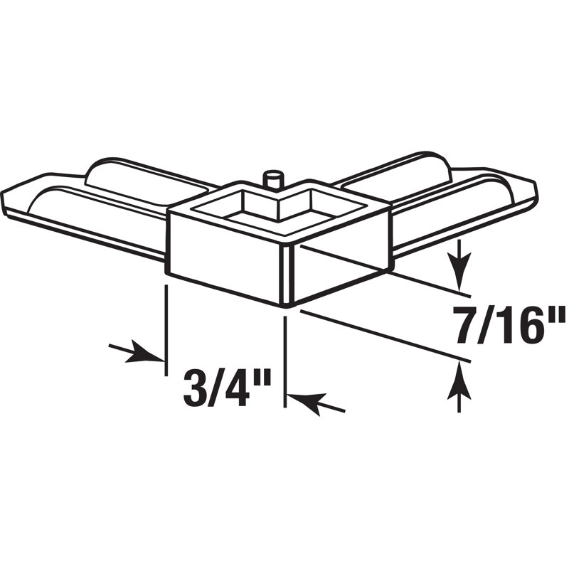 Cadre de moustiquaire d'angle, 7/16 po x 3/4 po, plastique bronze