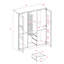 Armoire-penderie 100% bois massif avec tiroirs et tablettes réglables Bassam-1010153885