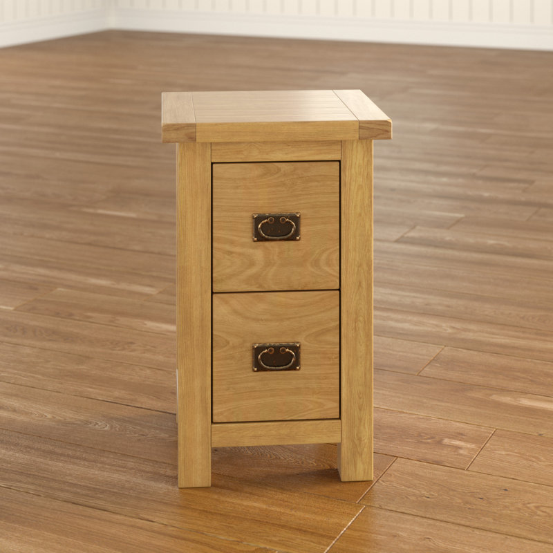 Aurelie 35cm W Plywood / Laminate Board Bedside Table, Waxed