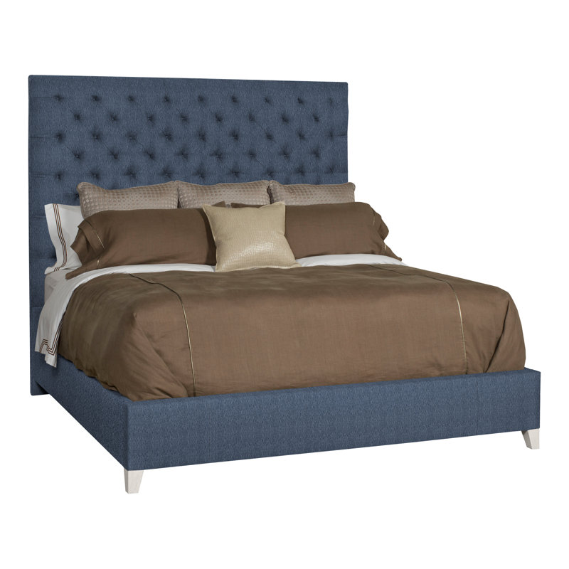 Grace/Griffin Upholstered Bed, California King, Navada Blue, Casa Blanca