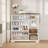16 Pair Shoes Storage Cabinet, Entryway Shoe Cabinet with LED Light and Mirror-432770980