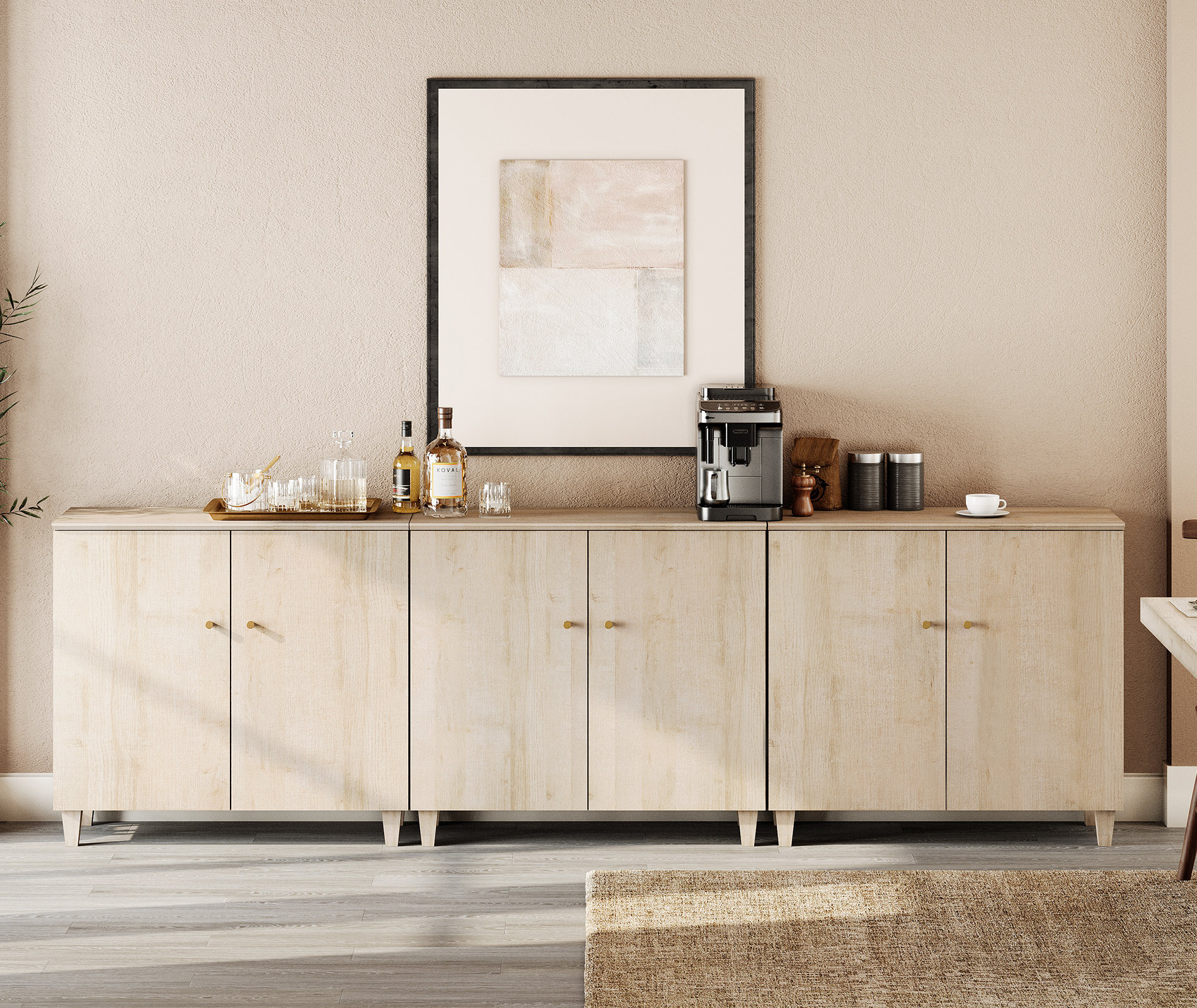 George Oliver Lysiane 6-Door Buffet Cabinet Sideboard For Kitchen Dining Room & Reviews | Wayfair