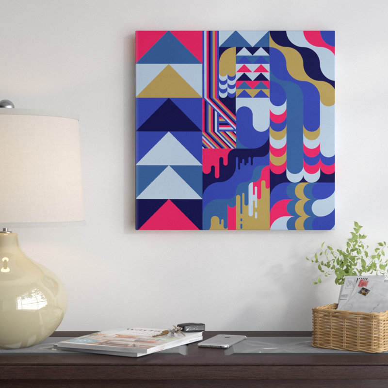 « lave », impression sur toile, H 12 po x l 12 po x P 1,5 po, Pas de tapis, Toile tendue