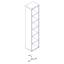 Disegno 217cm H x 44cm W Cube Bookcase