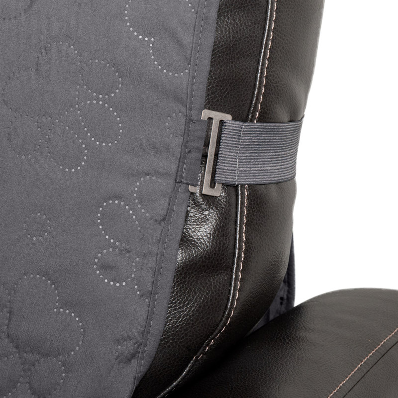 Gray Quilted Waterproof Non-Slip Chair Protector Cover