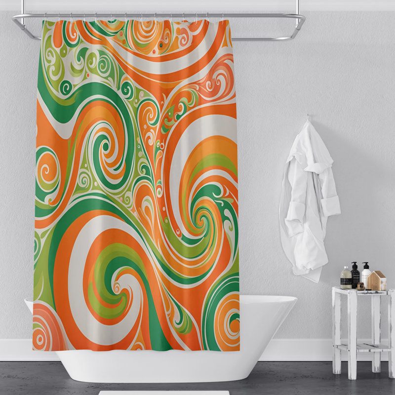 Rideau de douche abstrait Dezmyn, H 72 po x l 70 po