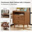 Tables de chevet avec station de recharge, rangement en MDF, style ferme moderne