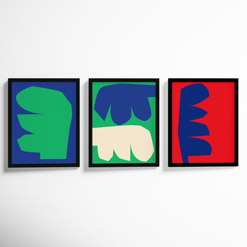 Process. Set Of 3 by Michael Kempen, Black Framed, 16" W x 20" H