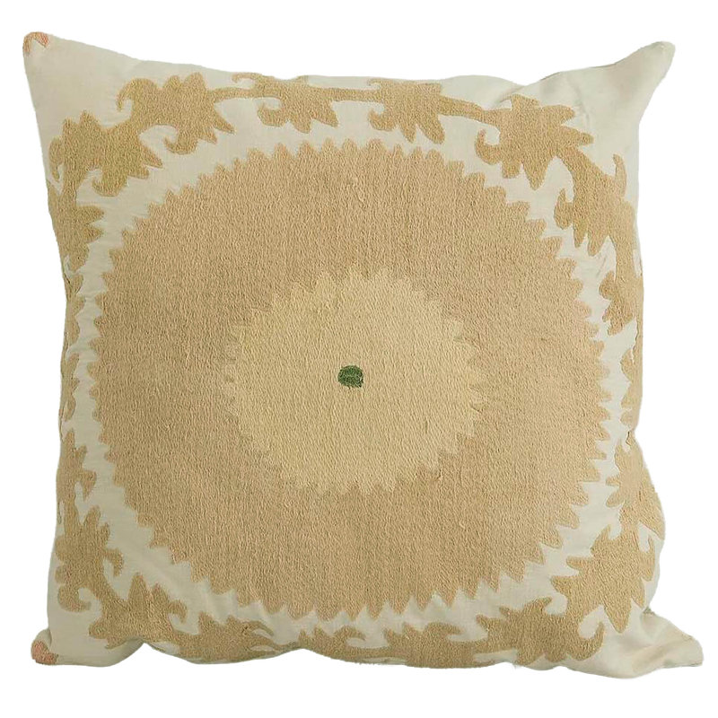 Square Embroidered Pillow Cover And Insert