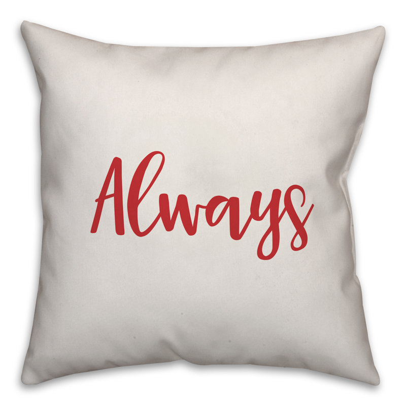  Coussin Always, Housse de coussin, Blanc / rouge