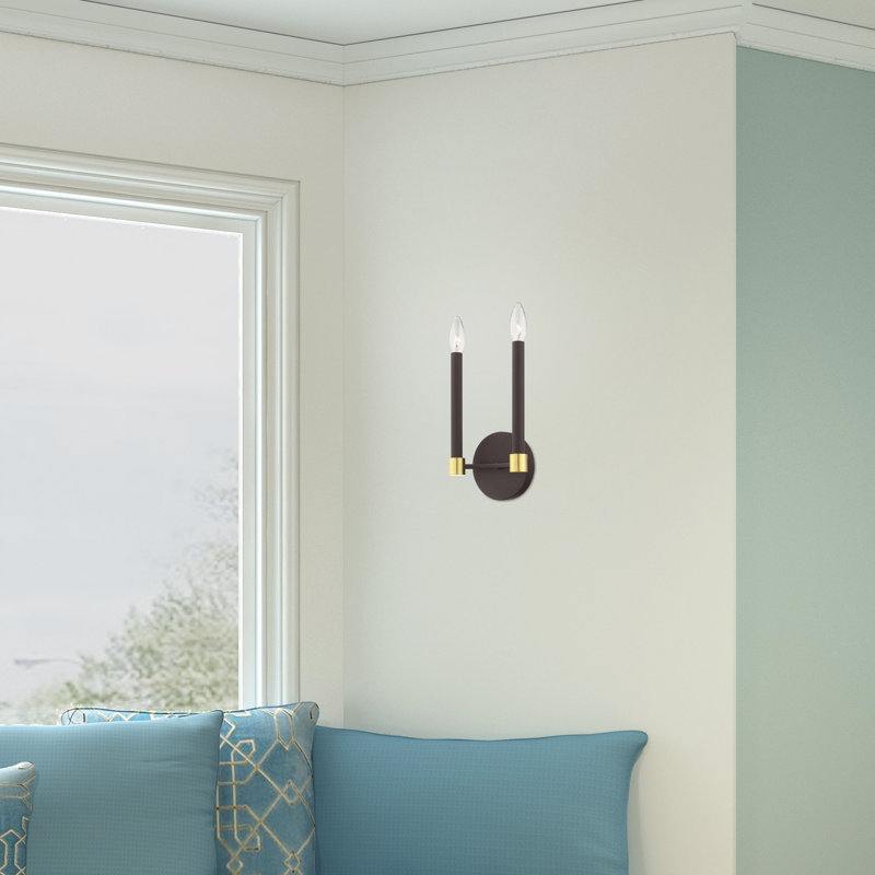 Orean Flush Mounted Sconce, Bronze/Gold