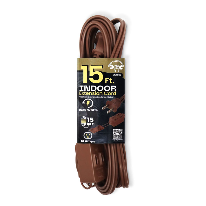 Household Extension Cord, Brown