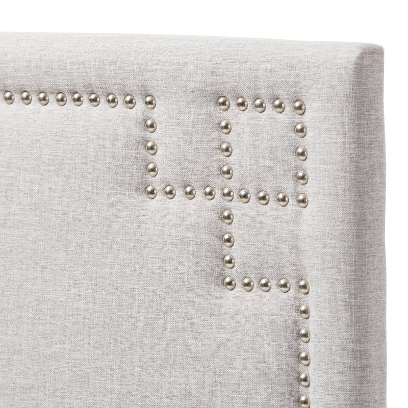 Tête de lit simple tapissier Allenhurst, Beige-gris