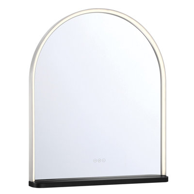 Serin, Mirror , 30" X 36", Satin Nickel-Black Mix