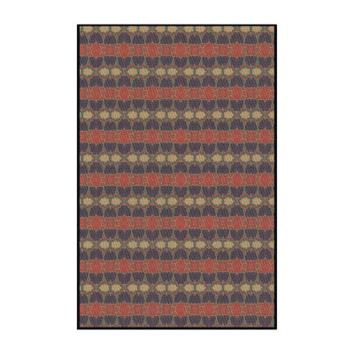 Tapis décoratif abstraite rouge/violet/beige parkwoods