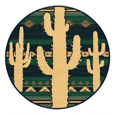  Tapis lavable Cactus Saguaro Southwestern