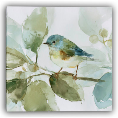 Perchoir de jardin, aquarelle, art mural