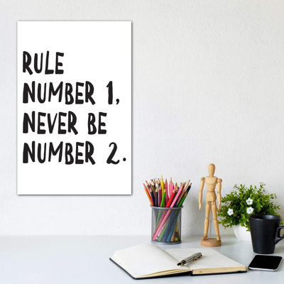 Règle numéro - reproduction d'art textuel