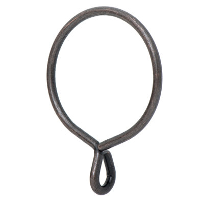 Drapery Eyelet Curtain Rings - 2.3" Ring for Curtain Hook Pins, Set of 14 - Oil Rubbed Bronze (ORB)