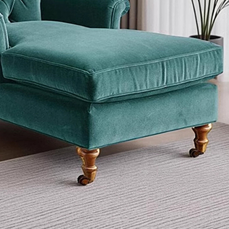 Élégante chaise en bois massif, Turquoise