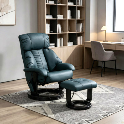 Fauteuil de massage avec repose-pieds, fauteuil inclinable pivotant avec repose-pieds, fauteuil inclinable de luxe, fauteuil, siège de cinéma maison, fauteuil de massage relaxant avec repose-pieds