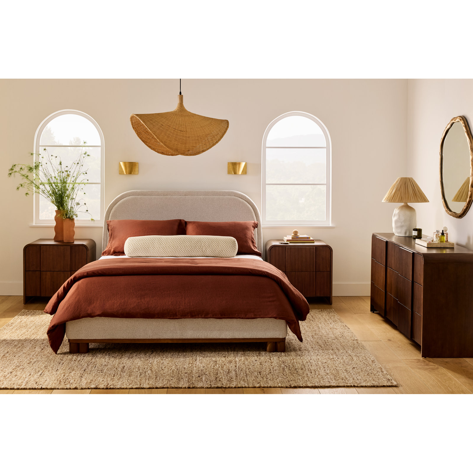 Vitale Reeded Wood Dresser, Natural