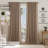 Dennan 100% Blackout Thermal Insulated Linen Drapes with Back Tab & Hooks-859381916-859381913