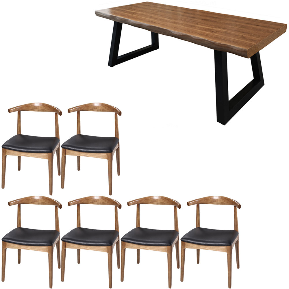 Waagy Nordic style modern solid wood dining table set | Wayfair