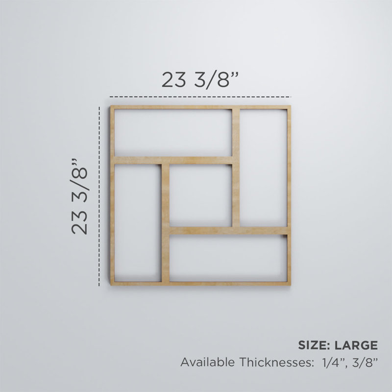 Panneaux muraux décoratifs en bois Sheffield, Cerisier, H 23 3/8 po x l 23 3/8 po x P 1/4 po