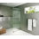 Gaia 32 in. x 78 in. Frameless Fluted Single Fixed Shower Panel