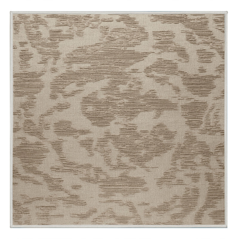 Tapis beige lavable à la machine, Carré 6 pi