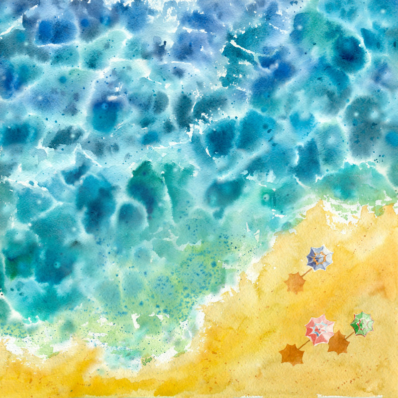 Watercolour Abstract Background by KaterinaKr - Wrapped Canvas Print, 91cm H x 91cm W x 3.8cm D